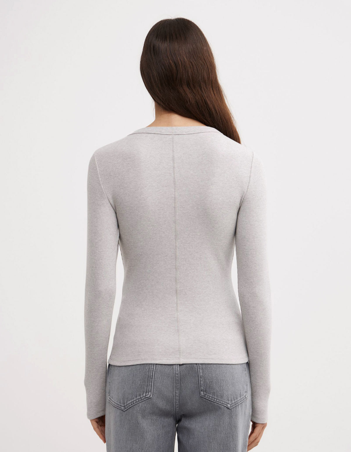 Crew Rib Long Sleeve Top