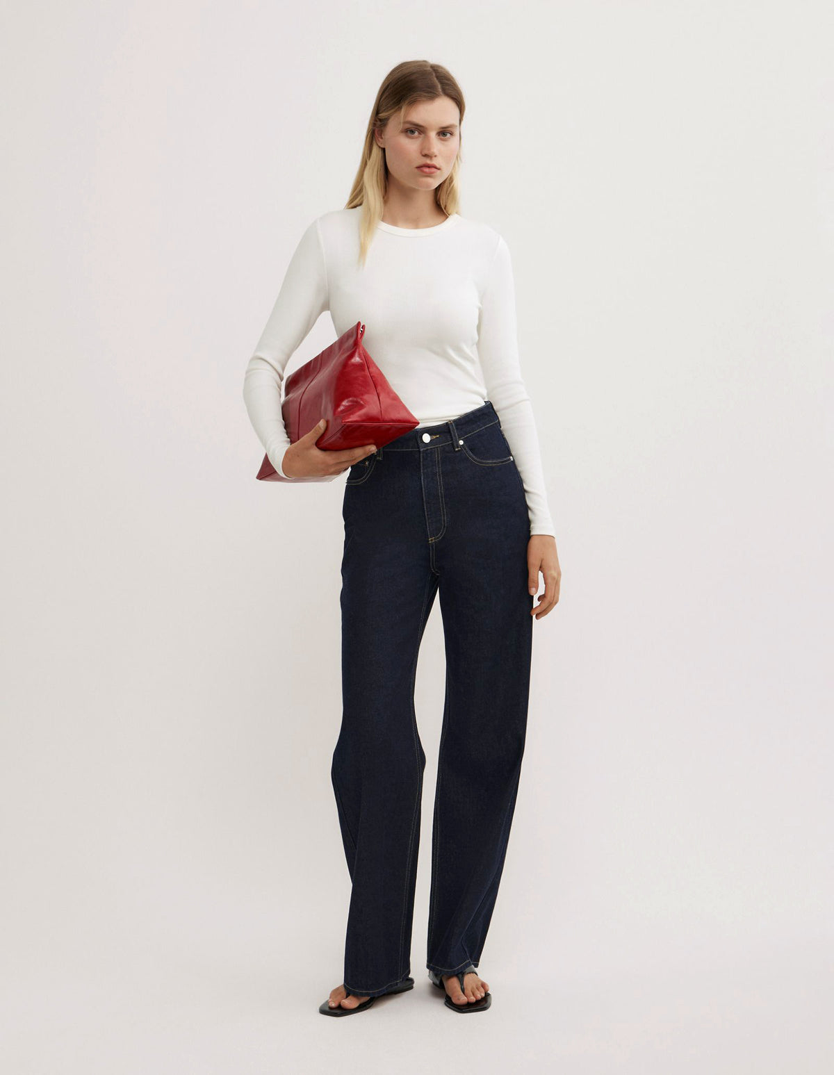 Crew Rib Long Sleeve Top