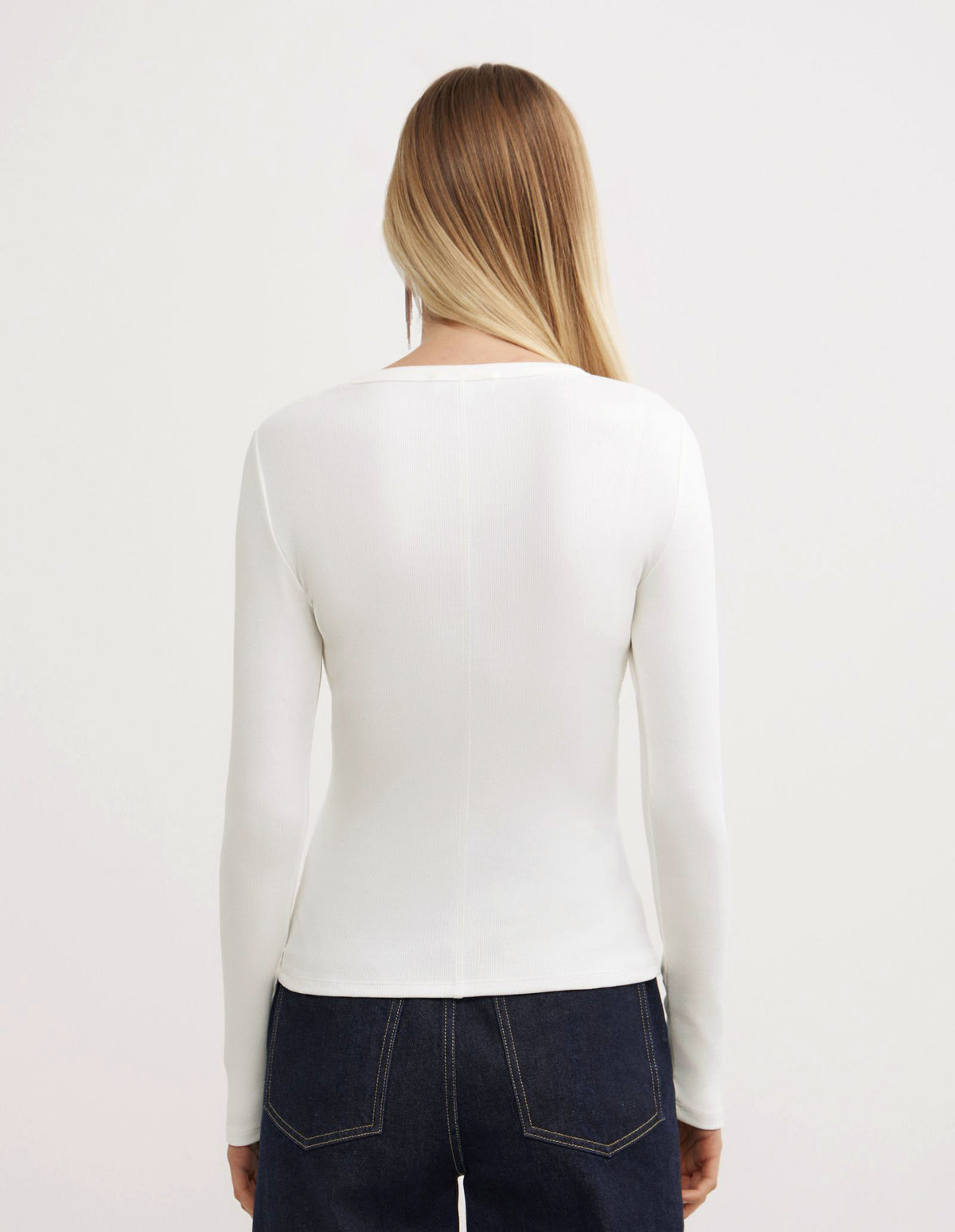 Crew Rib Long Sleeve Top