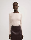 Crew Rib Long Sleeve Top