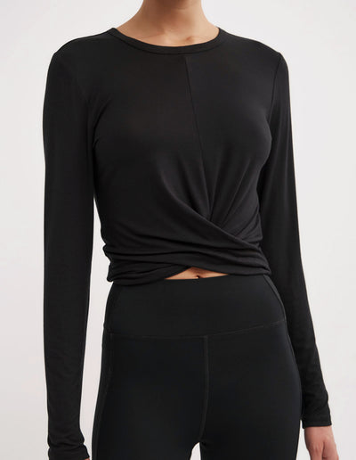 Cross Front Long Sleeve Top