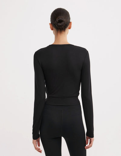 Cross Front Long Sleeve Top