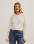 Fluffy Button Cardigan