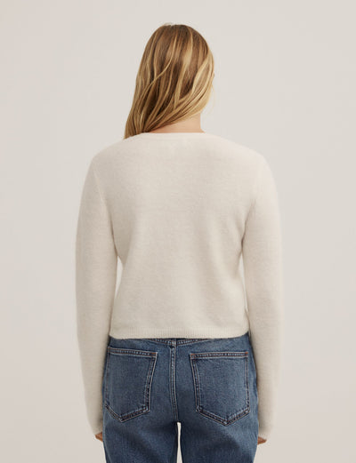 Fluffy Button Cardigan