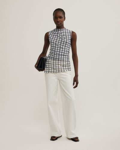 Asymmetric Mesh Tank Top
