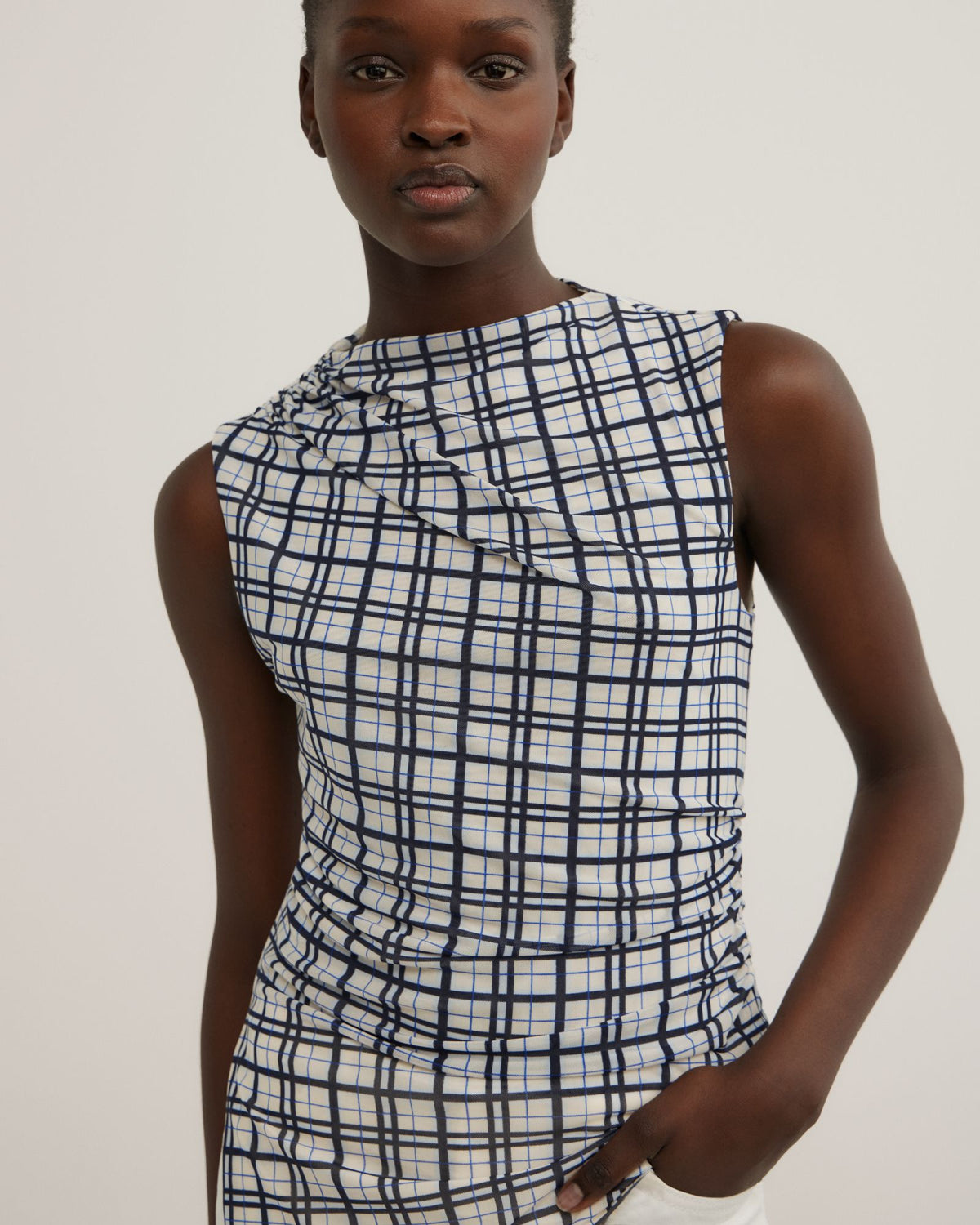 Asymmetric Mesh Tank Top
