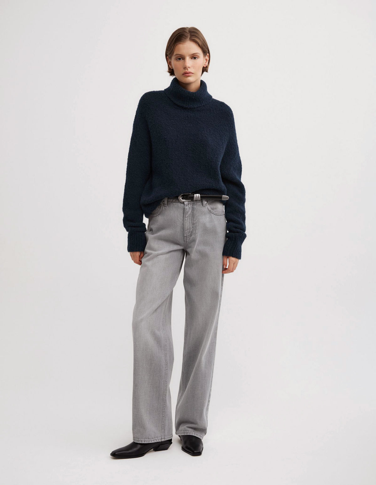 Boucle High Neck Knit