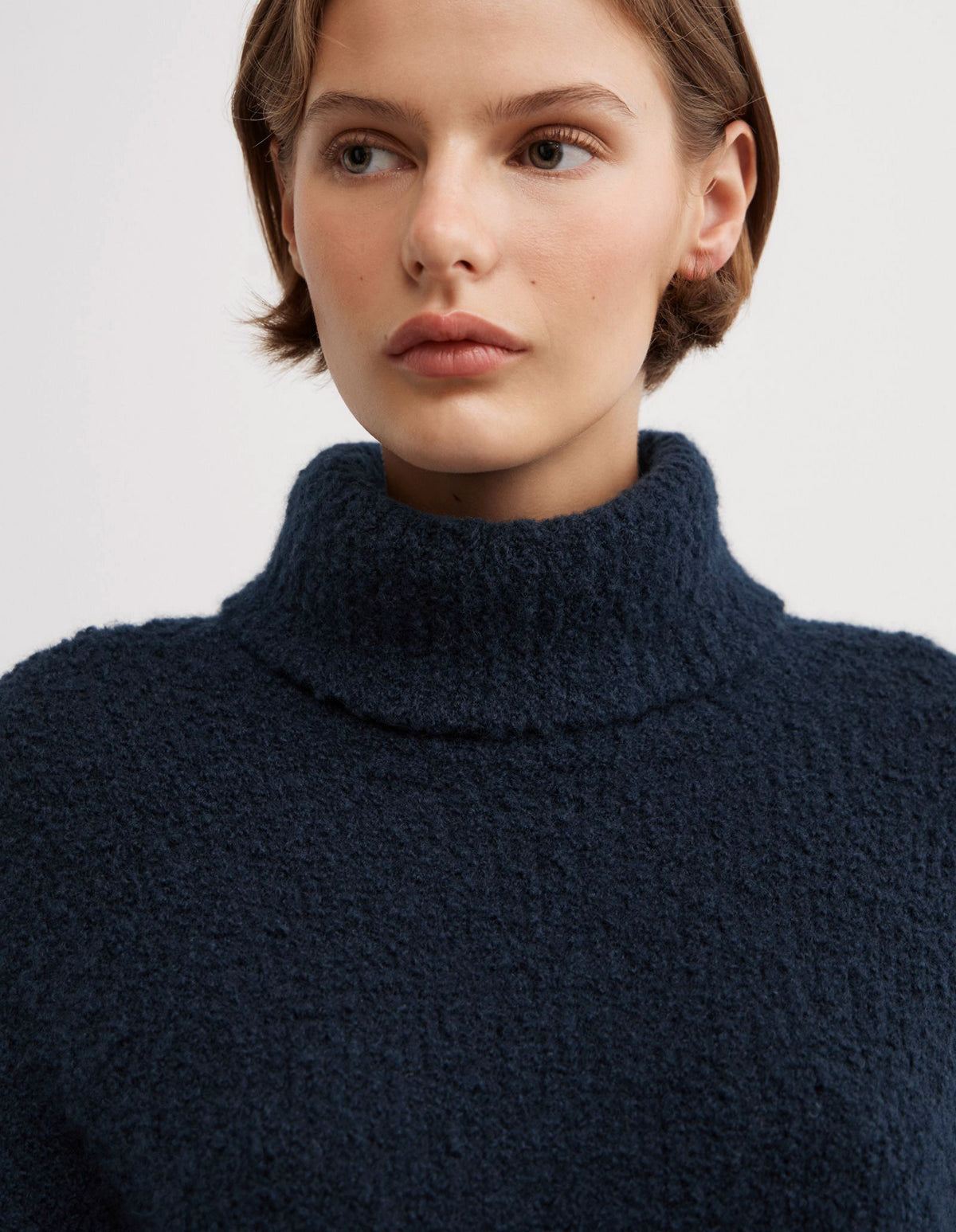 Boucle High Neck Knit