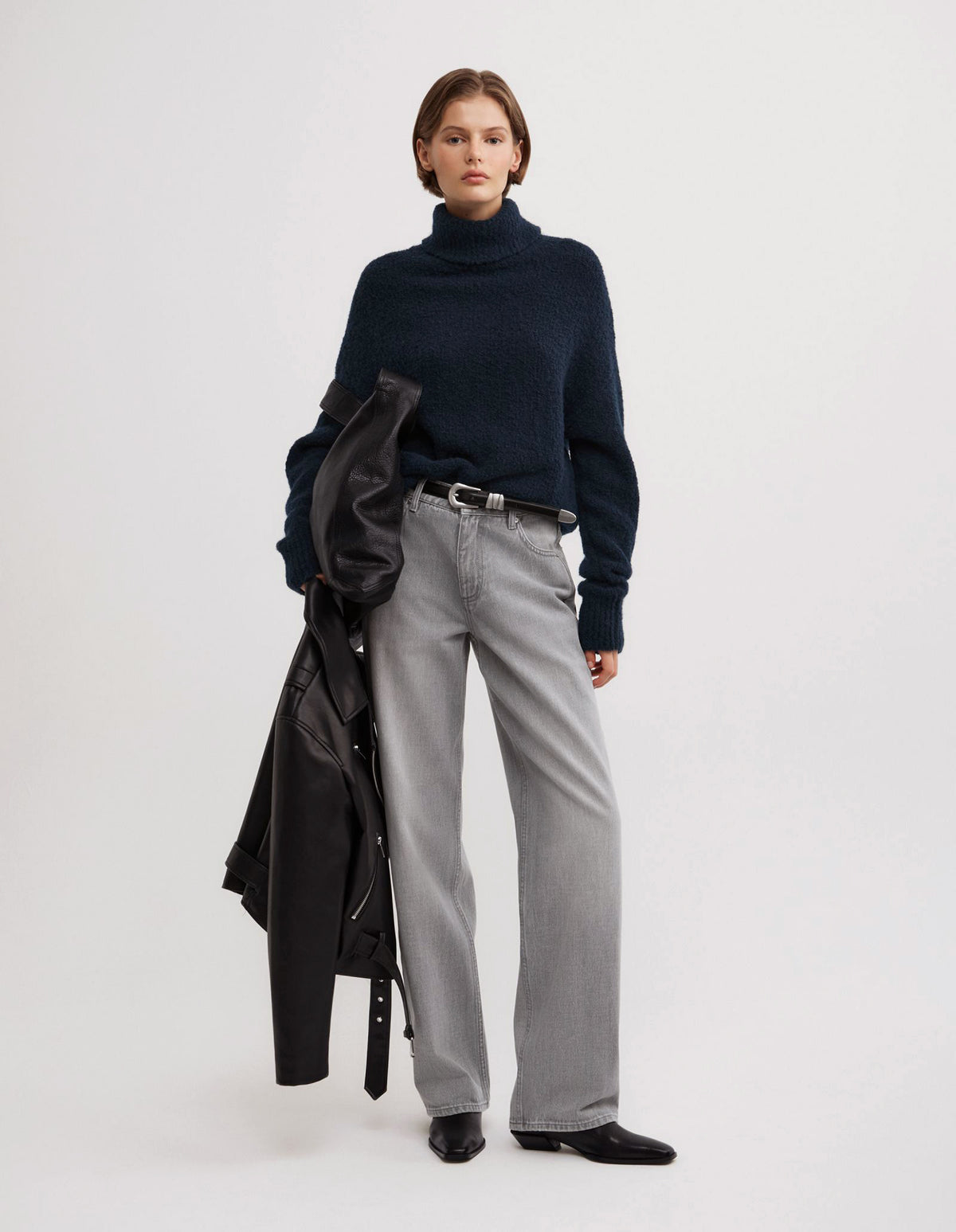 Boucle High Neck Knit