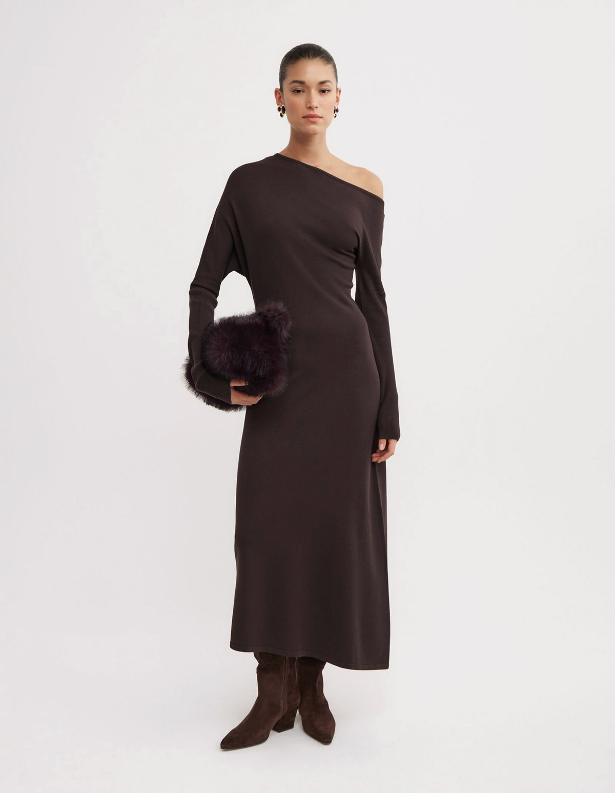 Off Shoulder Knit Dress