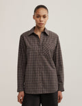 Check Shoulder Pad Shirt