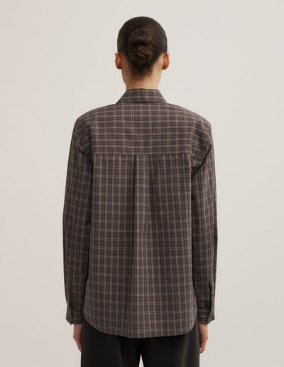 Check Shoulder Pad Shirt