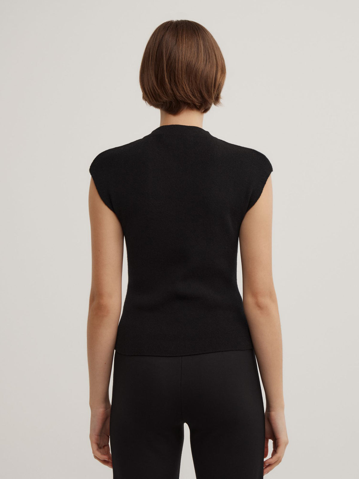 High Neck Knit T-Shirt