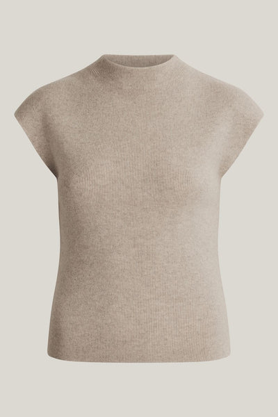 High Neck Knit T-Shirt