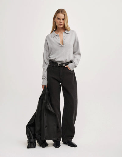 Collared Knit Polo