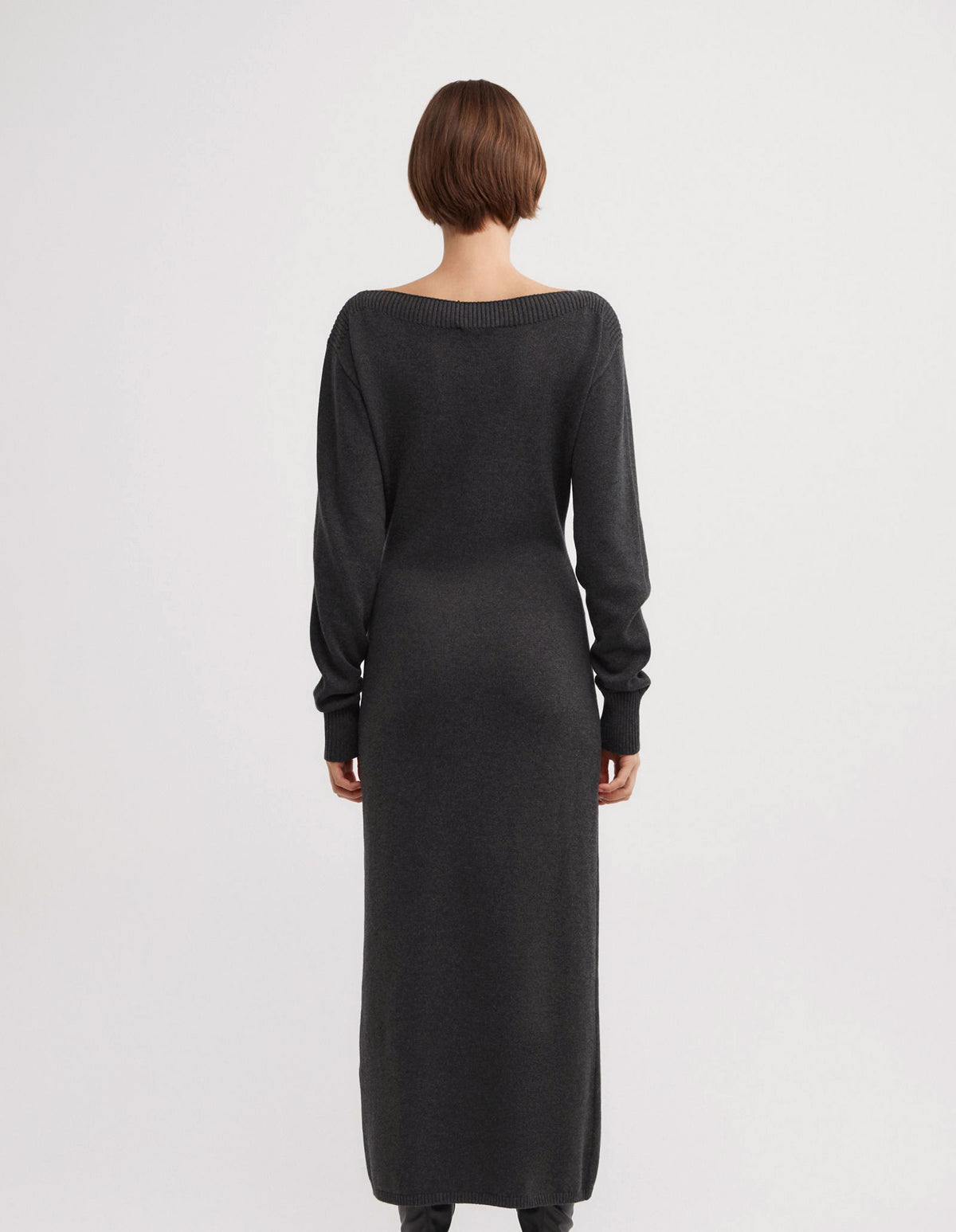 Boat Neck Knit Dress