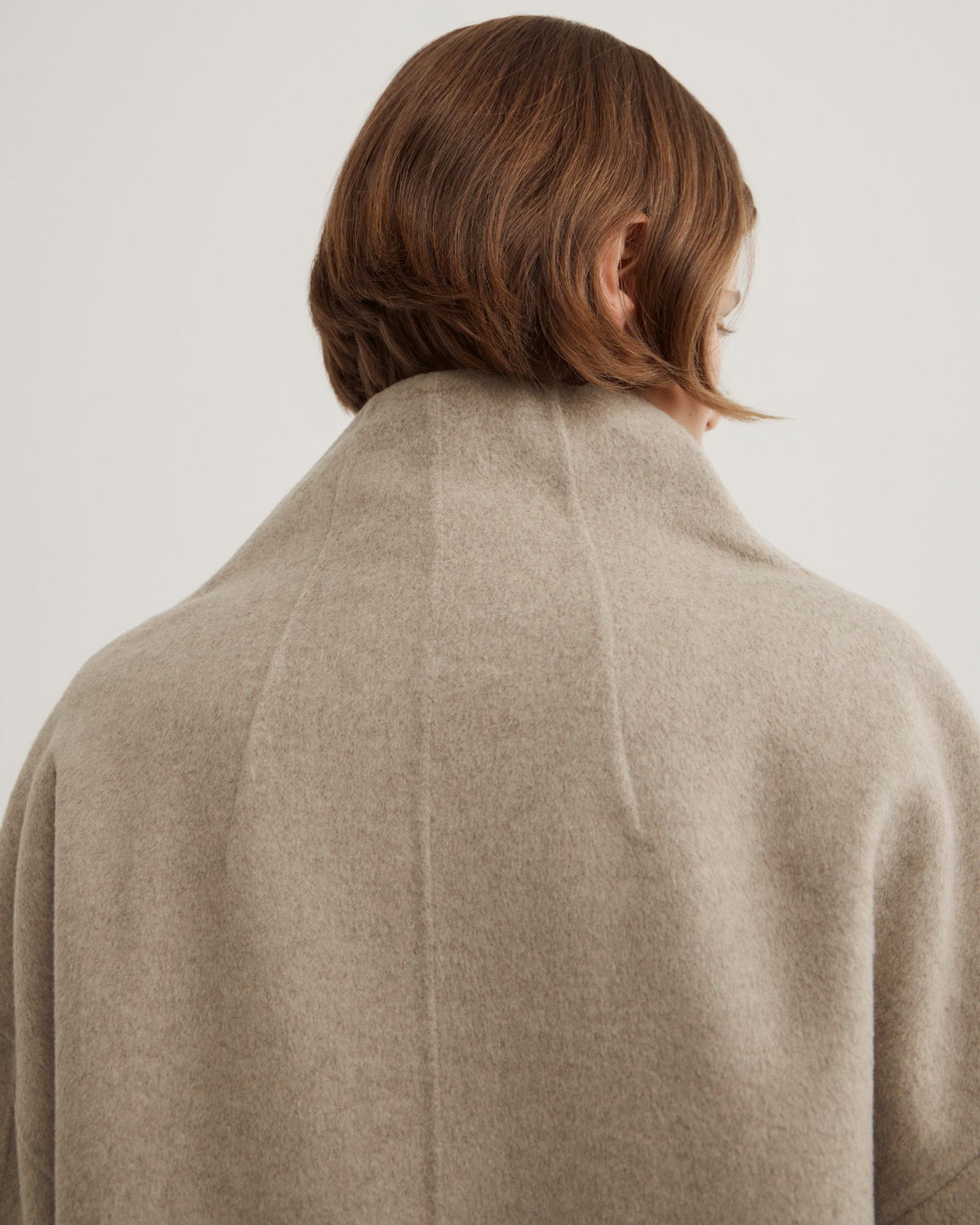 Funnel Wrap Neck Coat