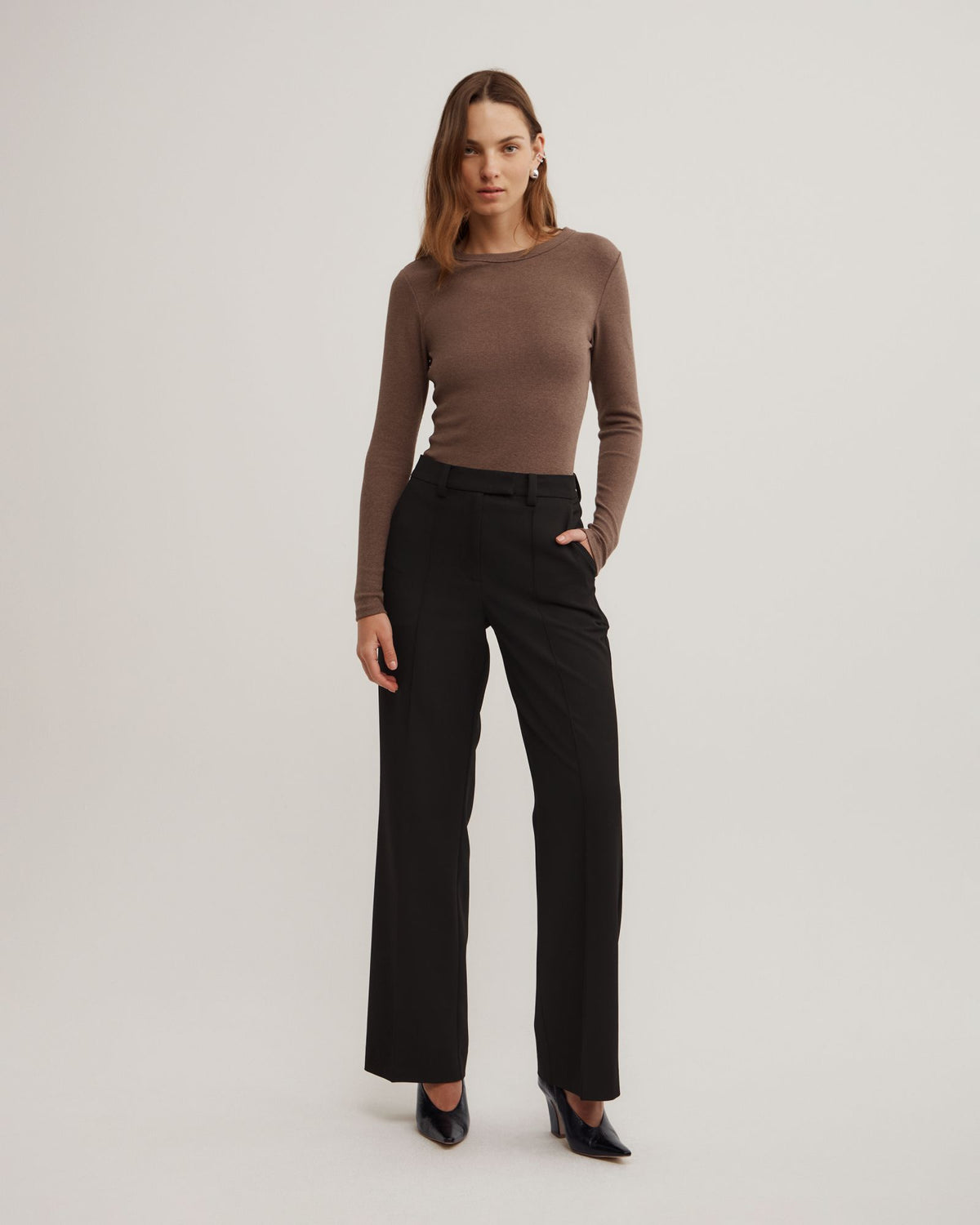 Tailored Straight Leg Pants