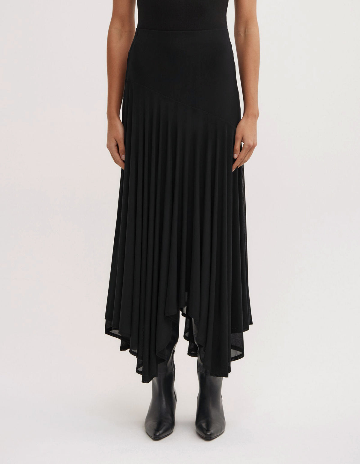 Asymmetric Drape Skirt
