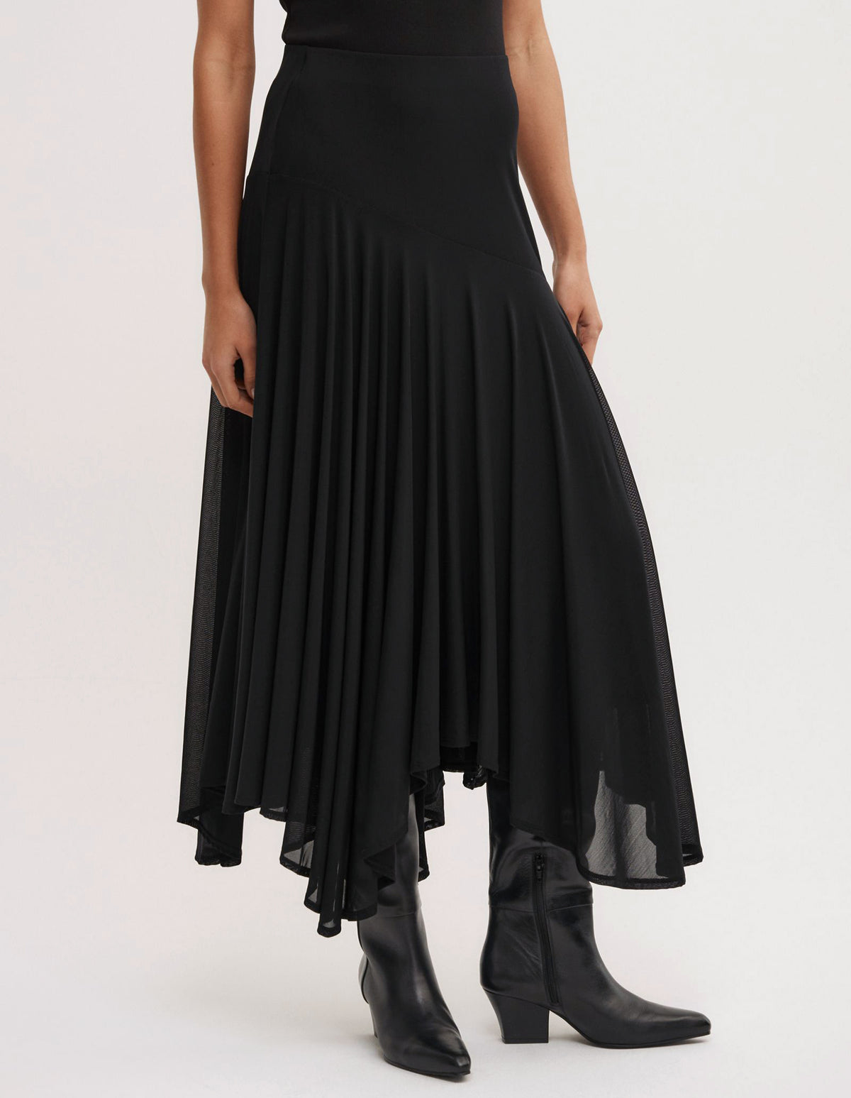 Asymmetric Drape Skirt