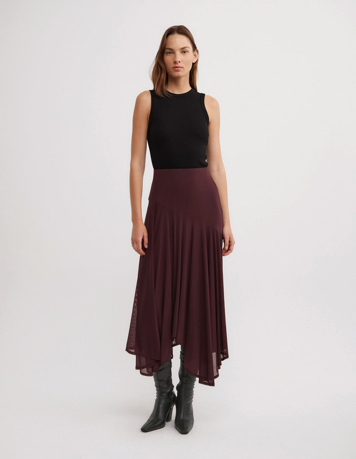 Asymmetric Drape Skirt