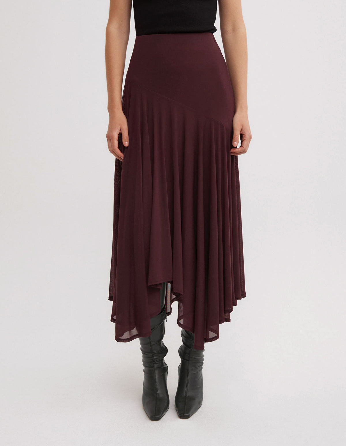 Asymmetric Drape Skirt