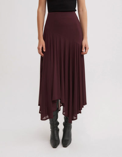 Asymmetric Drape Skirt