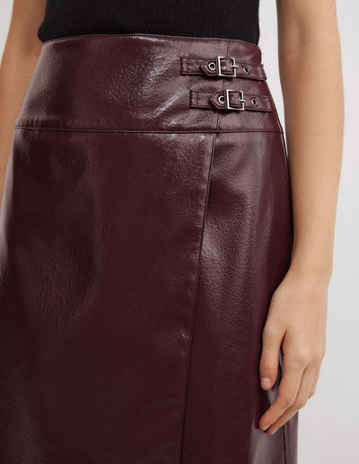 Buckle Wrap Skirt