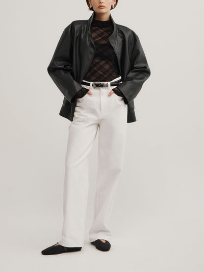 Flocked Mesh Top