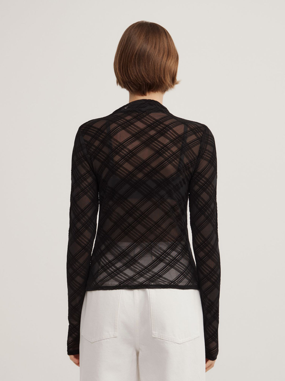 Flocked Mesh Top