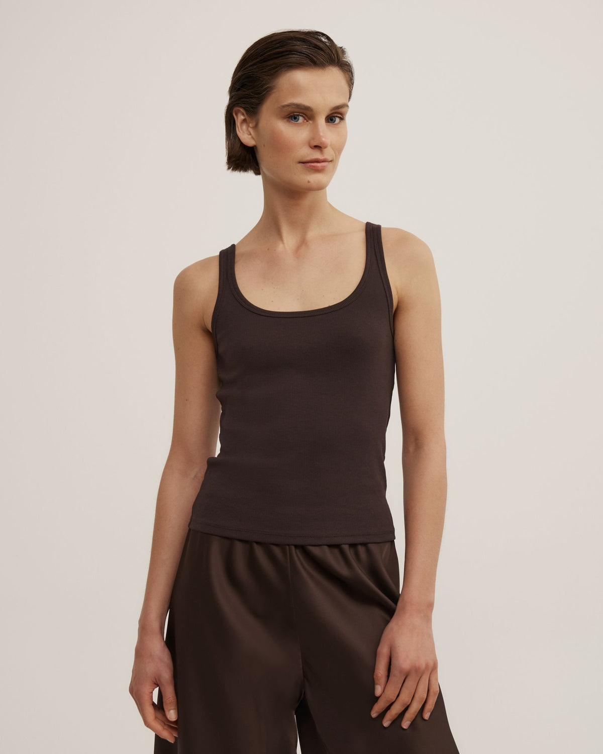 Fine Scoop Neck Tank