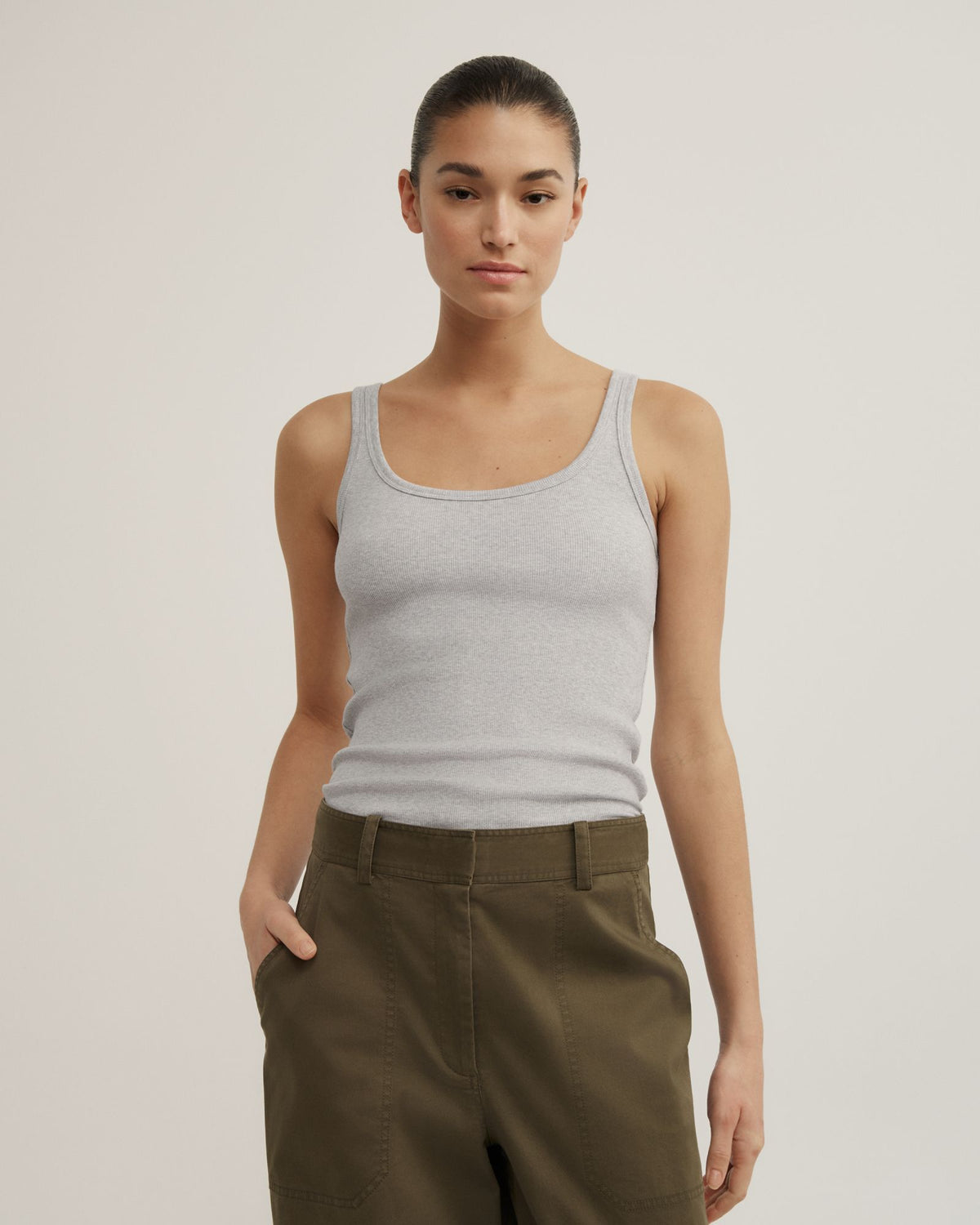 Fine Scoop Neck Tank