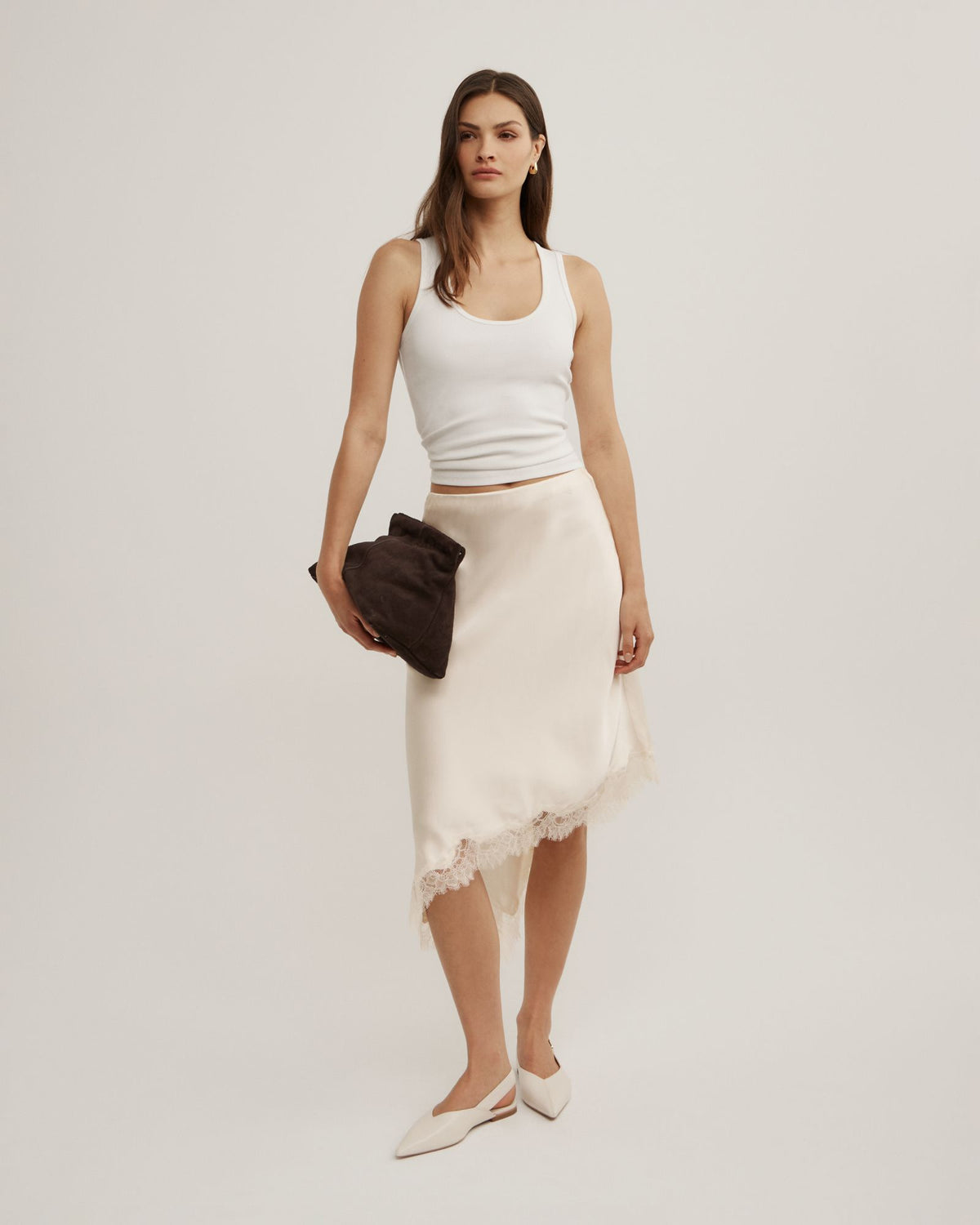 Asymmetric Lace Skirt