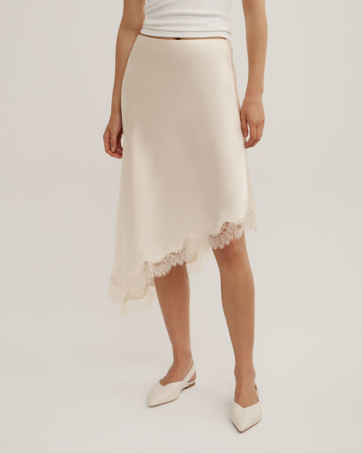 Asymmetric Lace Skirt