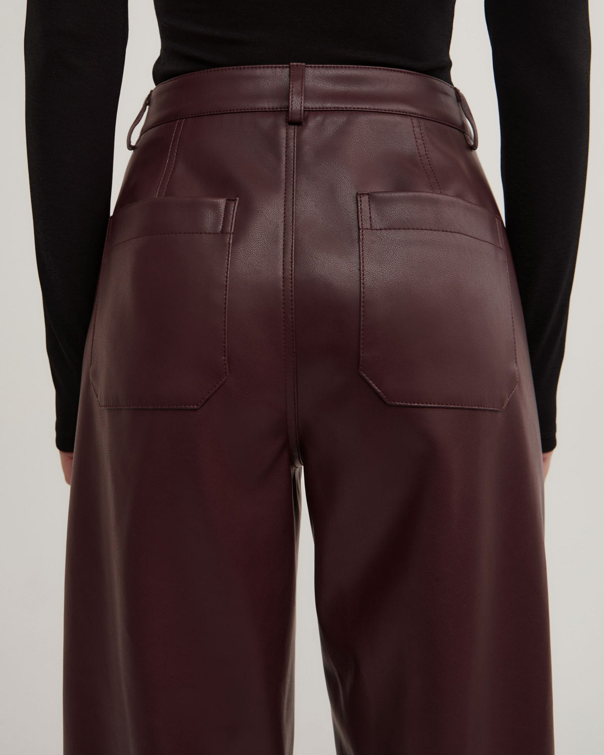 Pu Barrel Trousers