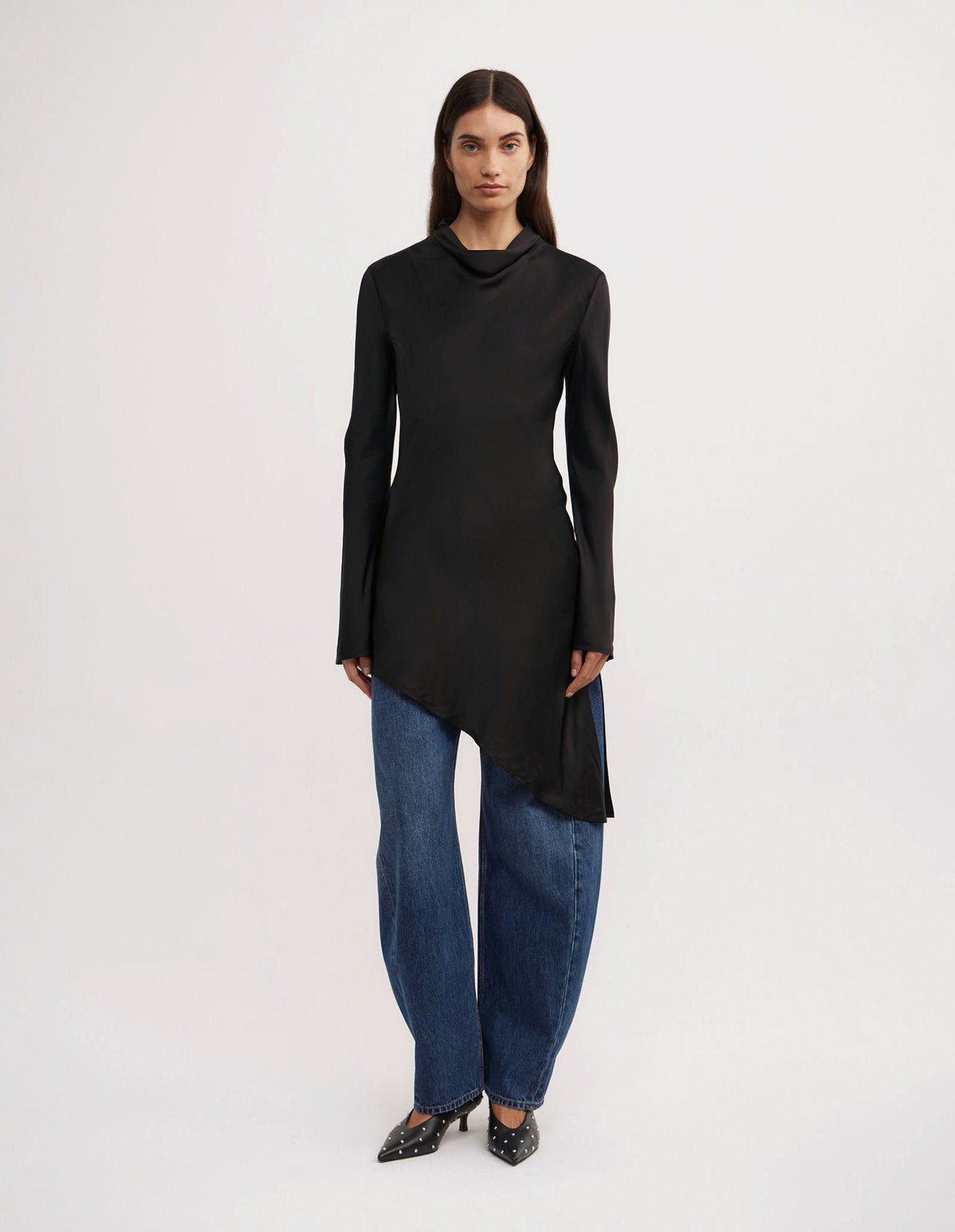 Long Sleeve Asymmetric Tunic Top