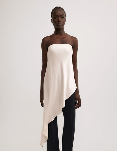 Asymmetric Strapless Top