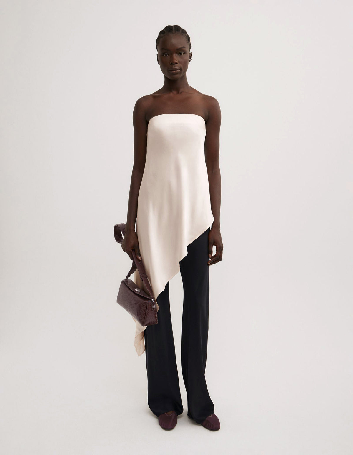 Asymmetric Strapless Top
