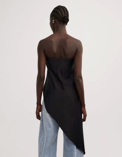 Asymmetric Strapless Top
