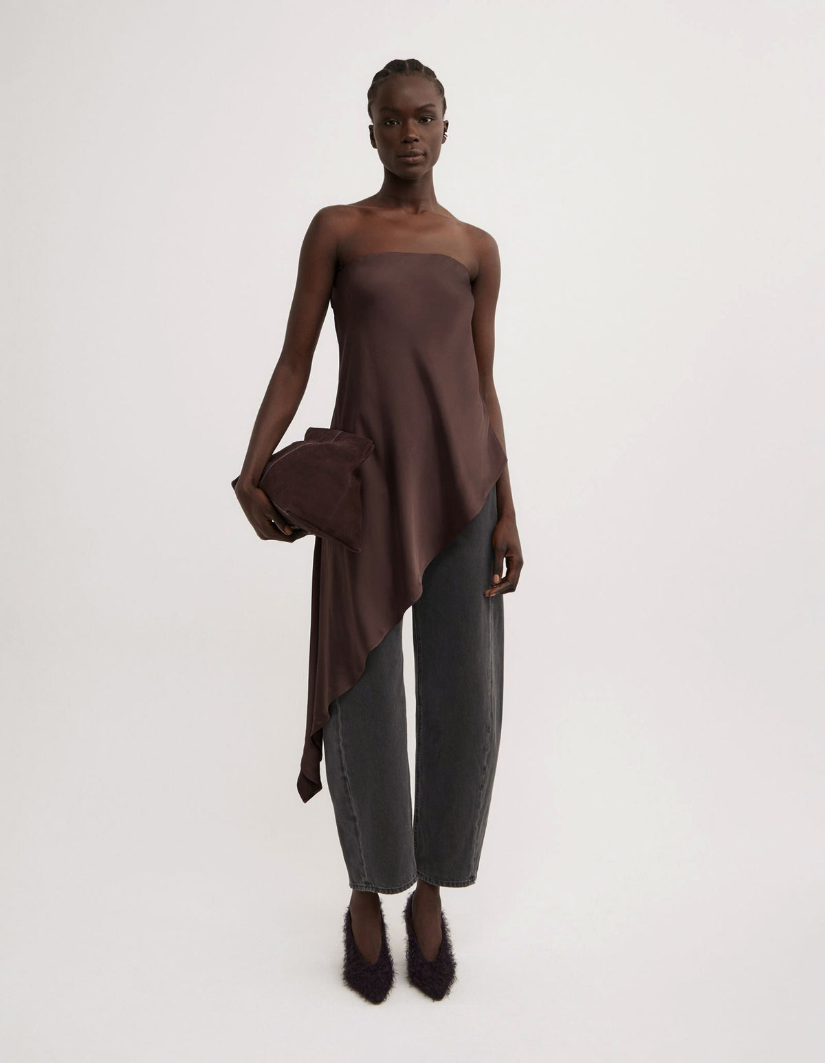 Asymmetric Strapless Top