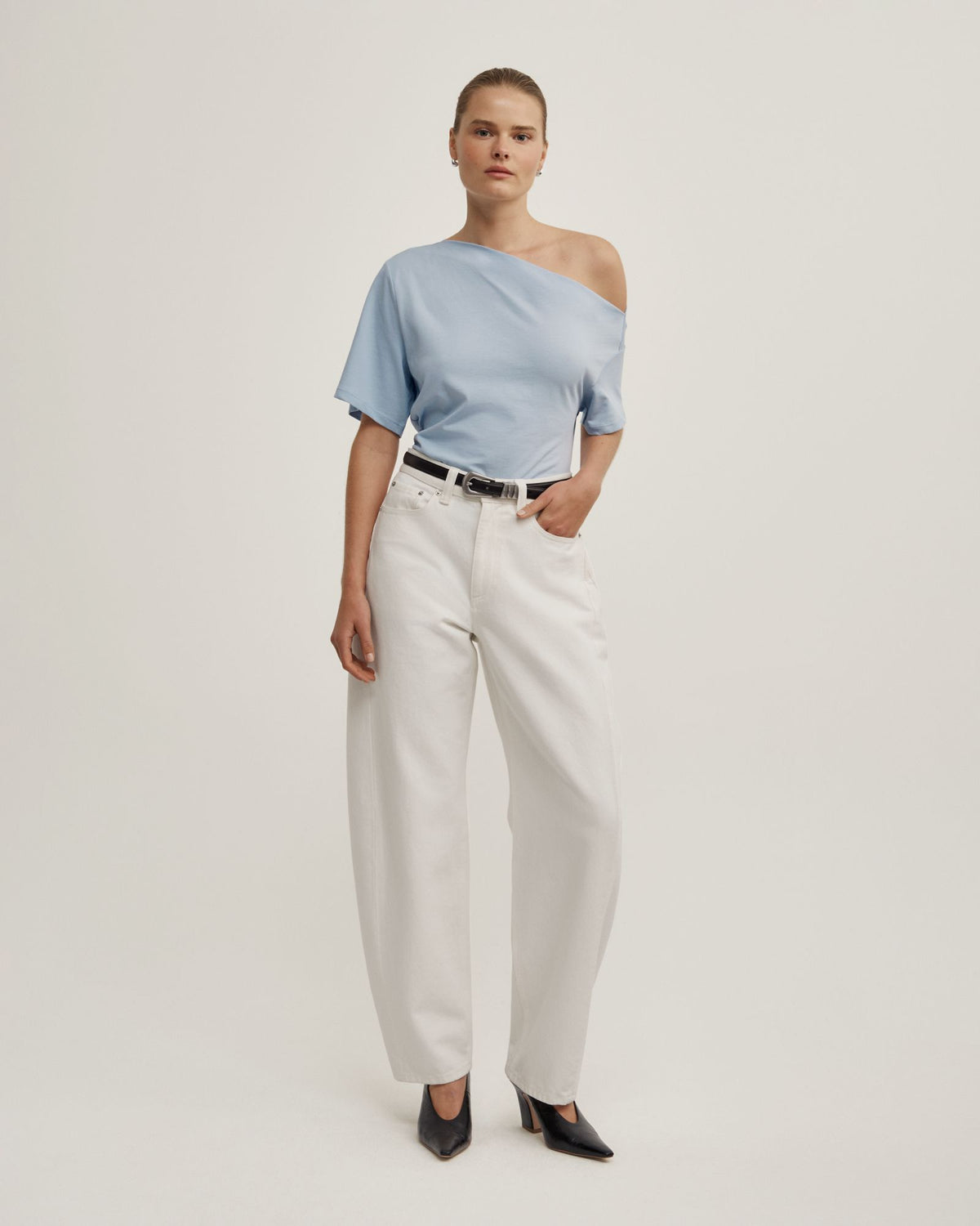 Ruched Asymmetric T-Shirt