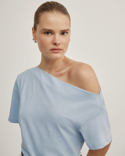 Ruched Asymmetric T-Shirt