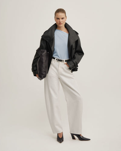 Ruched Asymmetric T-Shirt