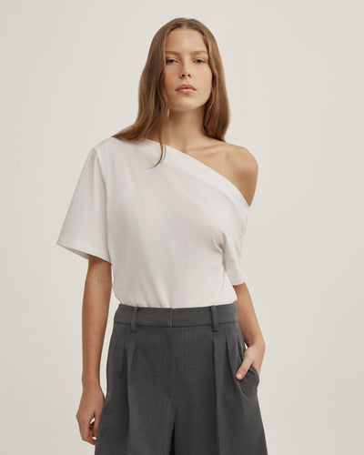 Ruched Asymmetric T-Shirt