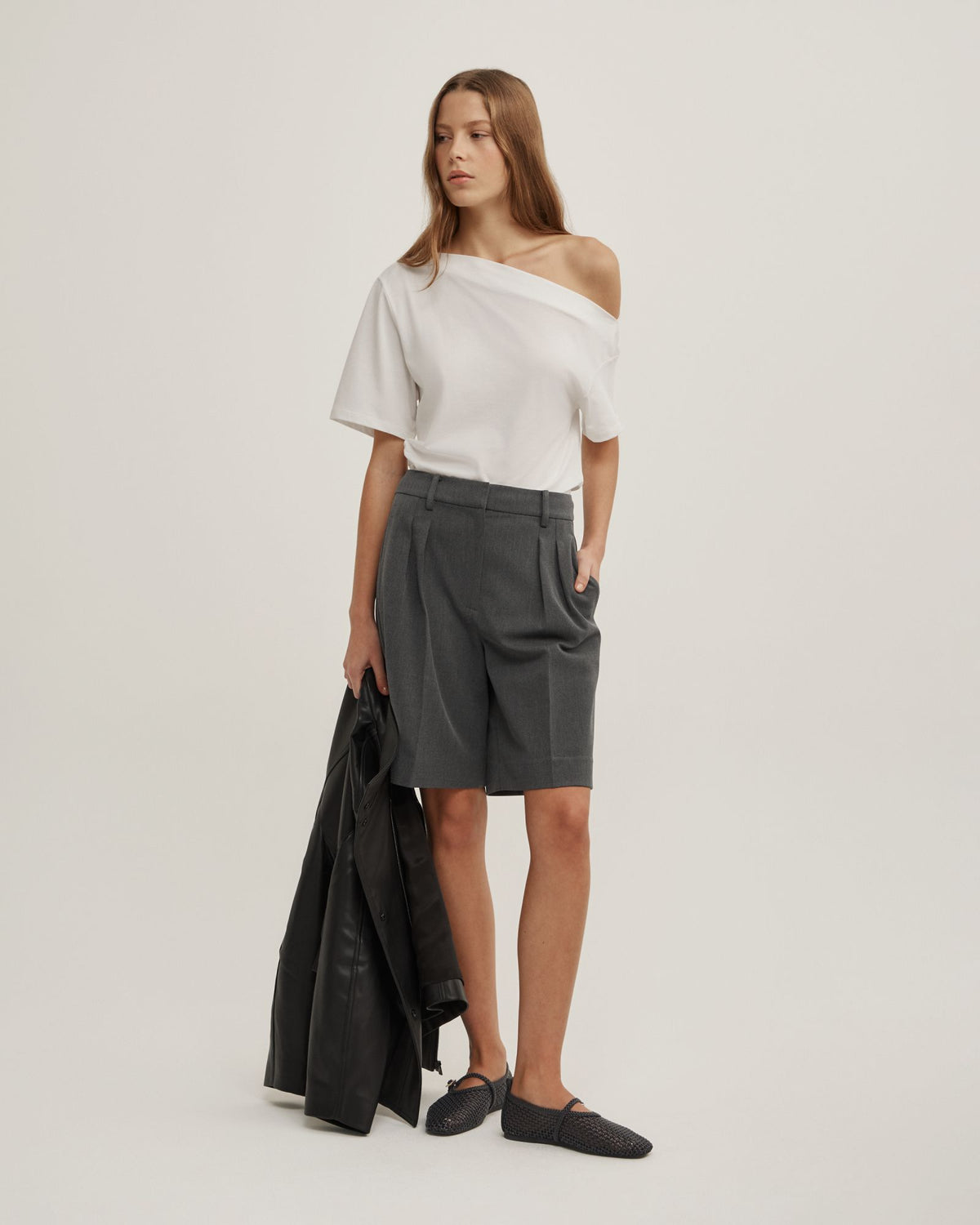 Ruched Asymmetric T-Shirt