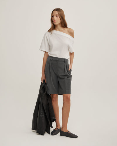Ruched Asymmetric T-Shirt
