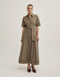 Trim Detail Shirt Dress