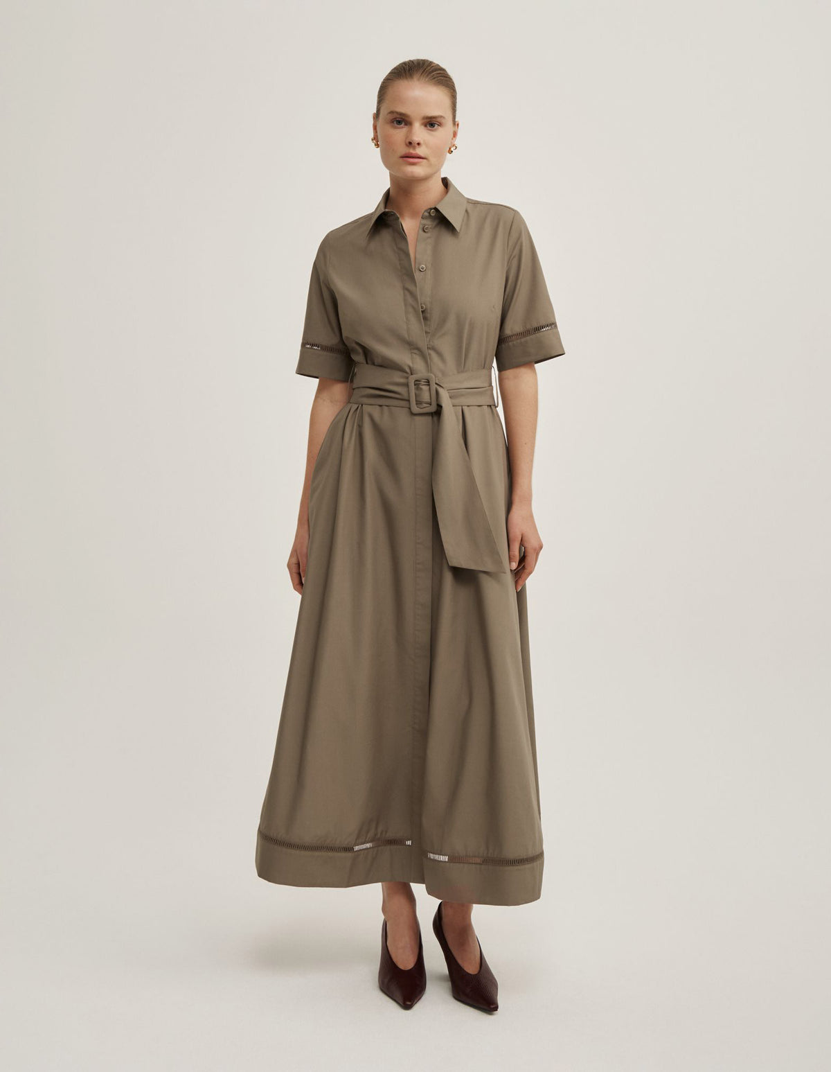 Trim Detail Shirt Dress