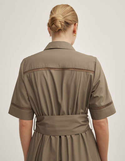 Trim Detail Shirt Dress