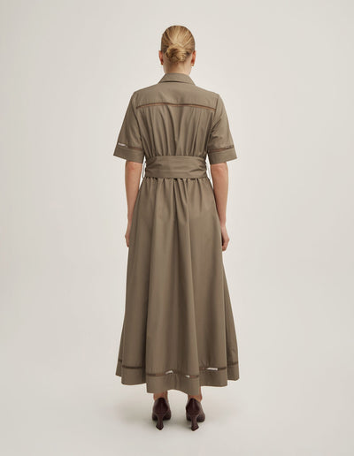 Trim Detail Shirt Dress